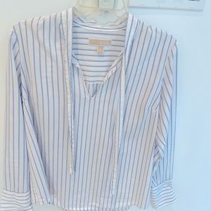 Michael Kors Blue and White Women’s Blouse